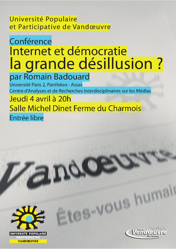 Affiche Internet et démocratie