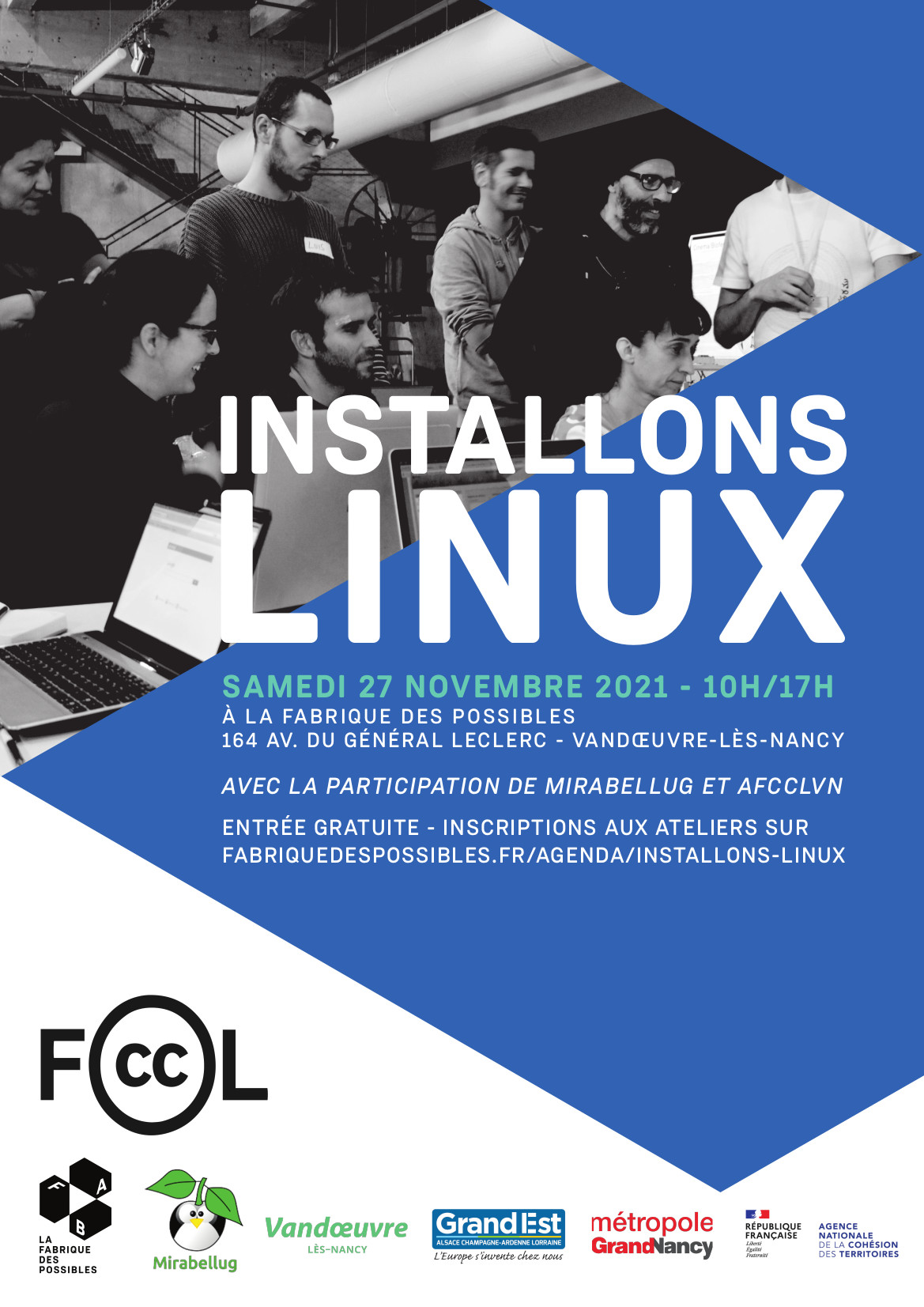 Affiche de l'événement « Installons Linux »