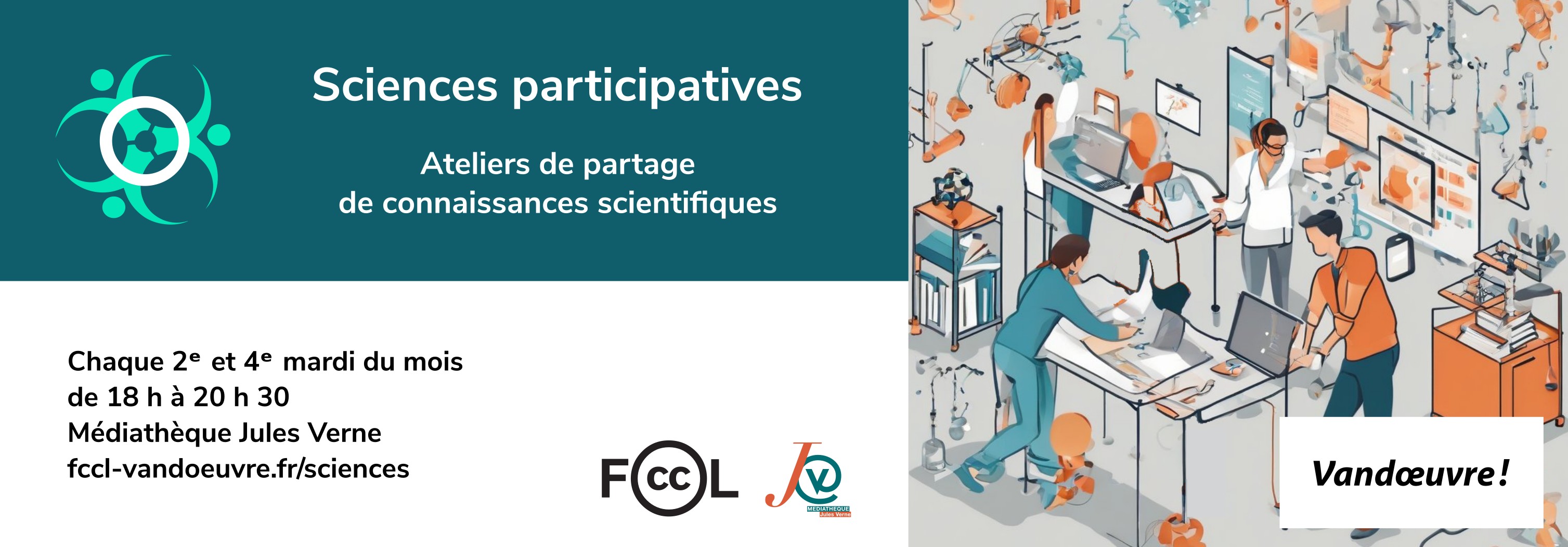 Bannière des ateliers de sciences participatives